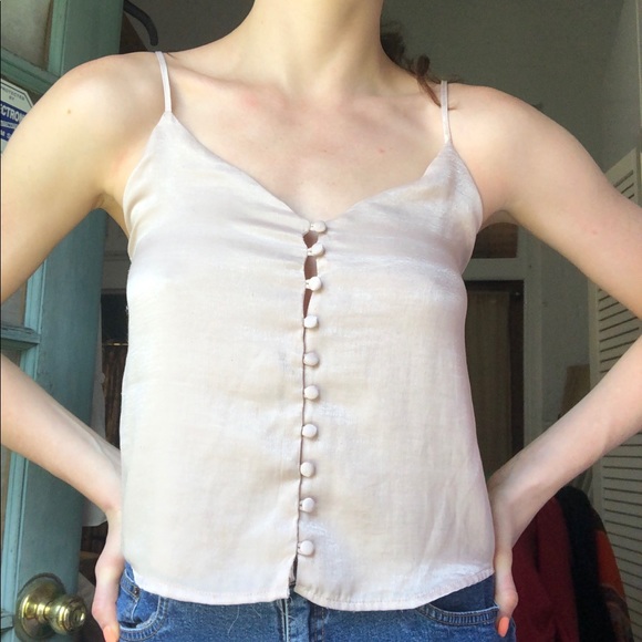 Brandy satin button up cami top - Picture 2 of 4